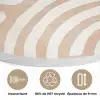 Beige - Aardspatroon Akoestische PET Vilt - Rond klein -closeup_FR