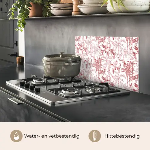 Dieren - Abstract - Rood keuken achterwand spatscherm klein 900 -usp_NL