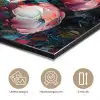 Klaprozen - Roze - Bloemen - Botanisch - Kunst aluminium wit klein -closeup_NL