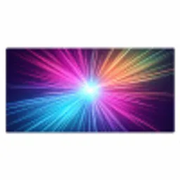 Abstract - Light - Burst - Modern - Colorful Muismat XXL klein -3d_leeg