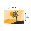 Illustratie - Palmboom - Zon - Heuvels Placemat vinyl groot -specs