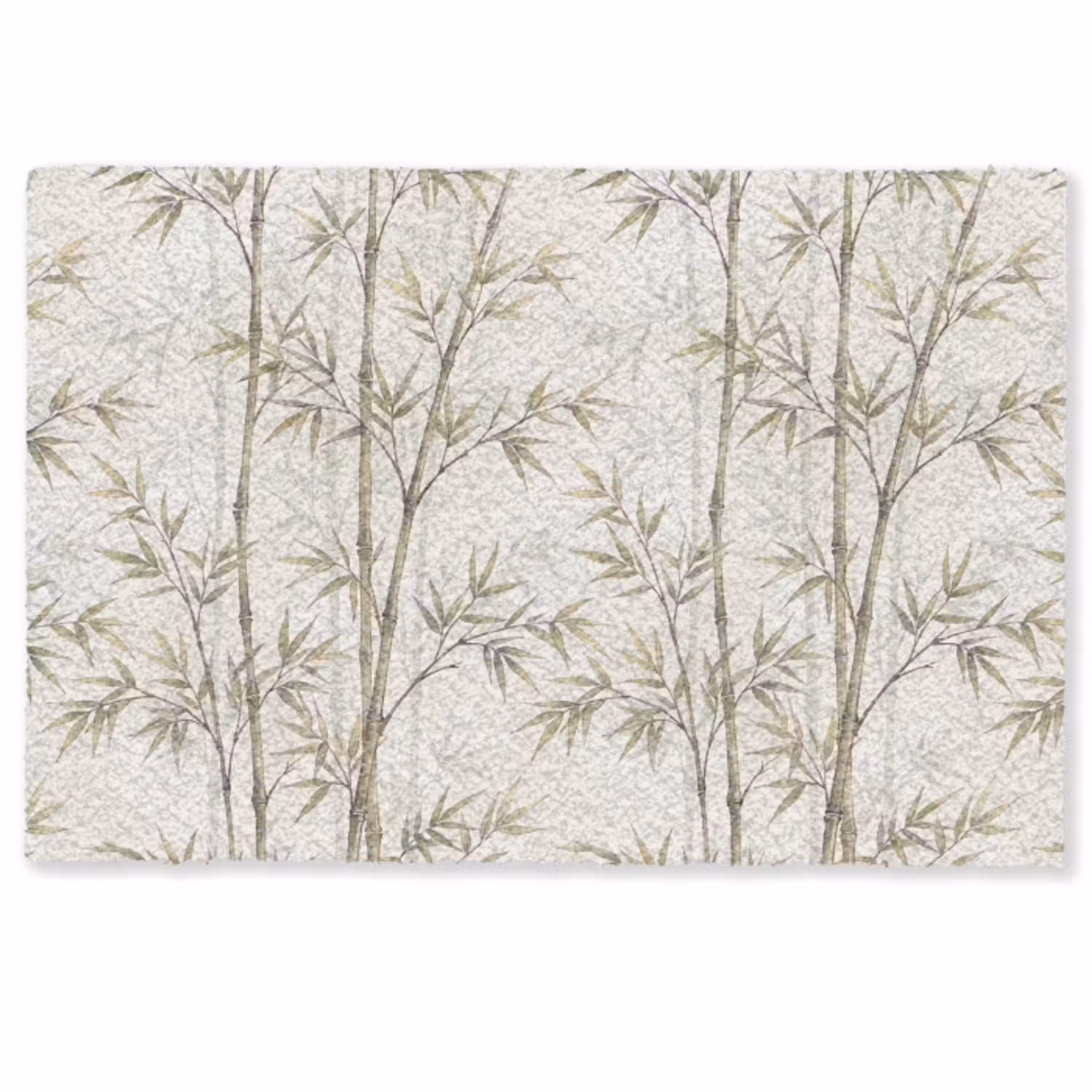 Bamboe - Bladeren - Natuur - Aquarel - Groen Deurmat klein -zkaufland3d