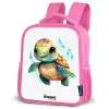 Schildpad - Waterverf - Kleuren - Dieren Kinderrugzak - Roze middel -schuin