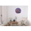 Edelstenen - Glitters - Paars - Kleurrijk Wandcirkel aluminium klein -woonkamer