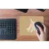 Bananen - Beige - Lijntekening - Minimalistisch muismat rubber klein -toetsenbord