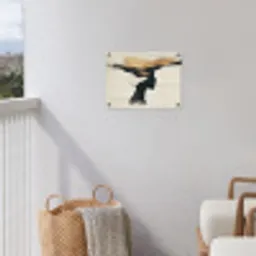 Vrouw - Golven - Zwart tuinposter los doek klein -sfeer8