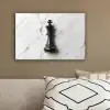 Schaakstuk - Koning - Zwart - Marmer canvas 2cm klein -sfeer3