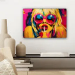Zonnebril - Roze - Vrouw - Rietje canvas 2cm klein -sfeer6