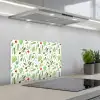 Groente - Patroon - Groen - Rood keuken achterwand spatscherm klein 900 -3d_schuin