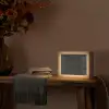 Beton - Patroon - Zwart Light Box met kabel (Tafellamp) klein -sfeer4