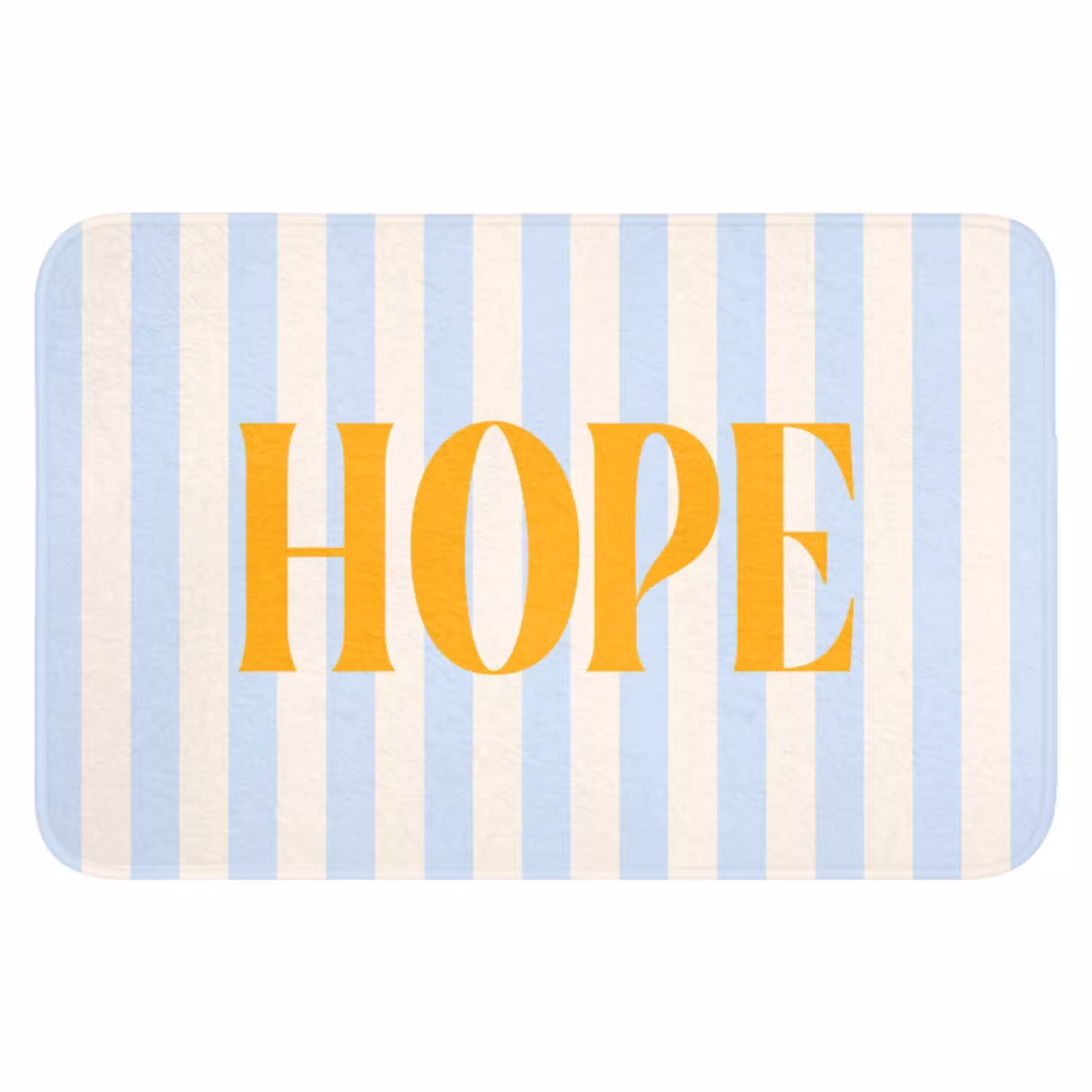 Oranje - Blauw - Strepen - Hope WCmat klein -3d