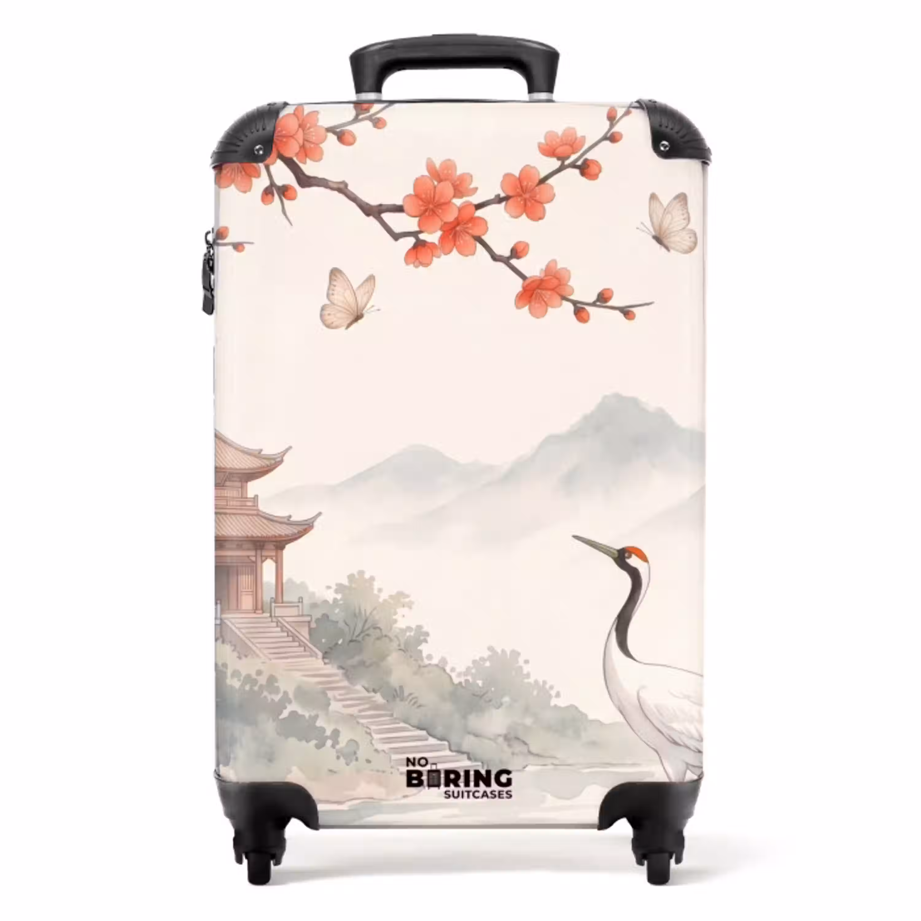 Kraanvogel - Azië - Klassiek NBS - Handbagage koffer - Volwassenen Unisex middel -productfoto_recht