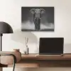 Olifant - Zwart - Wit - Rook PET vilt klein -sfeer5