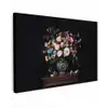 Bloemenvaas - Hout - Bloemen - Boeket Tuinposter op houten frame 2 cm dik klein -3d