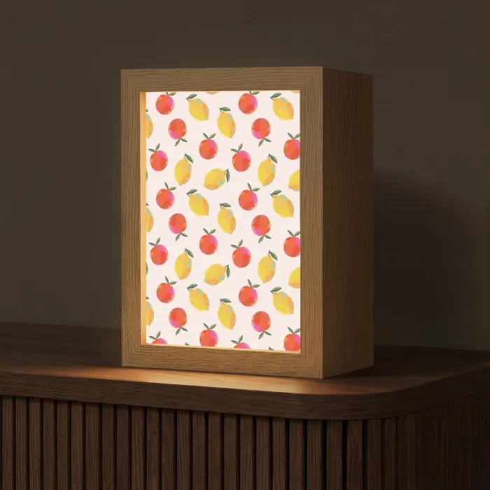 Vruchten - Sinaasappels - Citroen Light Box met kabel (Tafellamp) klein 925 -z3d_website