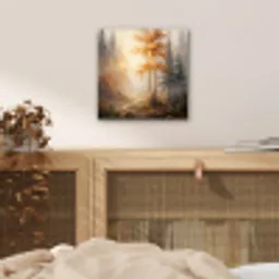 Bospad - Herfstbladeren - Natuur - Schilderachtig - Oranje aluminium wit klein -sfeer3