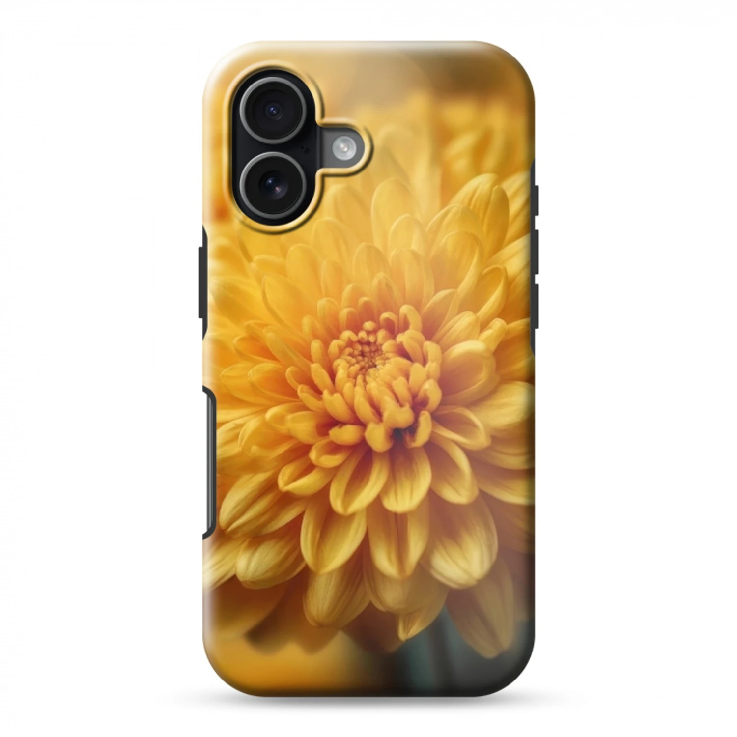 Geel - Chrysant - Zachtheid Toughcase MagSafe Apple iPhone 17 klein -3d