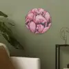 Flamingo - Roze - Dieren Akoestische PET Vilt - Rond klein -sfeer2