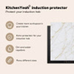 Wit - Marmer - Goud - Luxueus Inductie beschermer vinyl 3mm middel 274 -vsfeer2_ENG