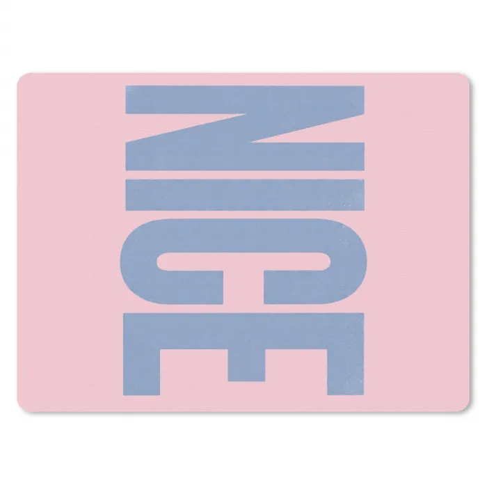 Nice - Paars - Roze muismat rubber klein -3d