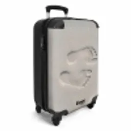 Voeten - Afdrukken - Zand NBS - Handbagage koffer - Volwassenen Unisex middel -productfoto_3d