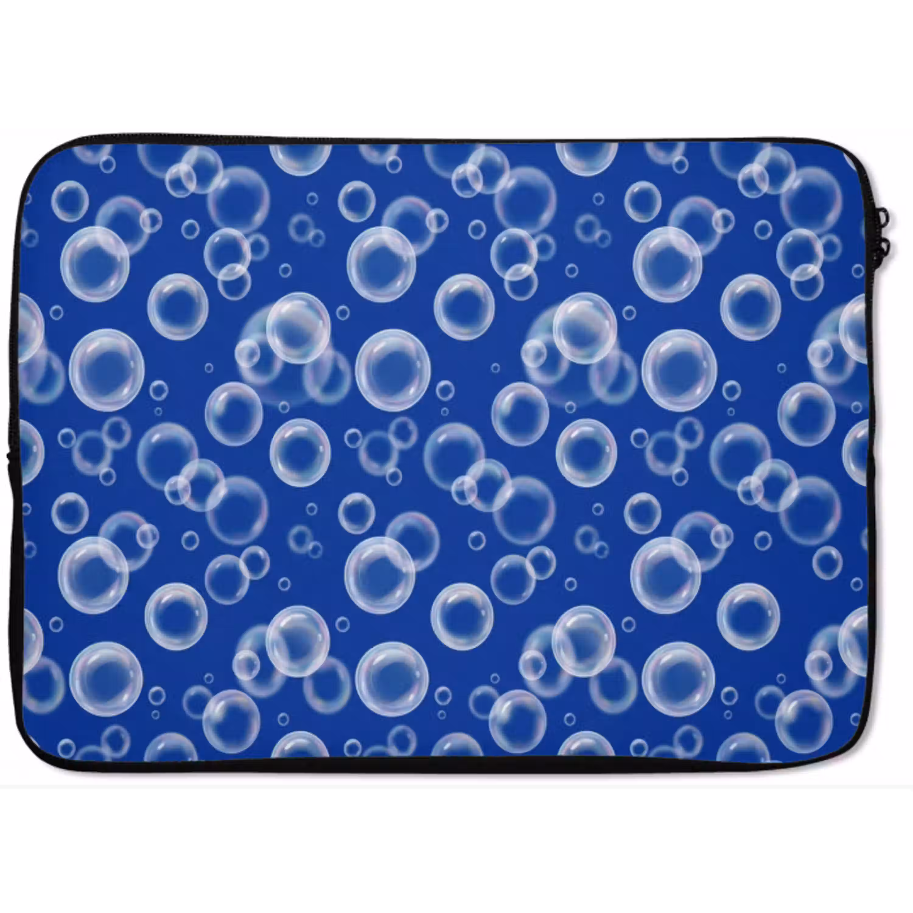 Bubbels - Patroon - Blauw laptophoes neopreen klein -zkaufland3dotto