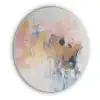 Abstract - Pastel kleuren - Goud - Modern - Aesthetic Akoestische PET Vilt - Rond klein -3d