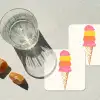 Schepijs - Hoorntje - Illustratie - Minimalistisch onderzetter kurk middel -sfeer4