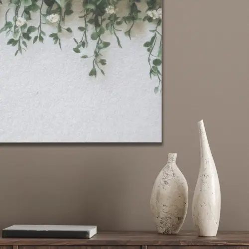 Bloemen - Muur - Rozen - Groen PET vilt middel -sfeer6_closeup