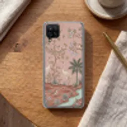 Nostalgisch - Reigers - Roze Telefoonhoesje Samsung Galaxy A12 klein -sfeer1