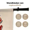 Oh honey - Rood - Schaduw Wandkleed katoen klein -sfeer2