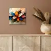 Bloem - Abstract - Kleurrijk - Bladeren aluminium wit klein -sfeer4