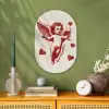 Cupido - Hartjes - Rood - Klassiek Wandcirkel Ovaal Forex klein -sfeer2