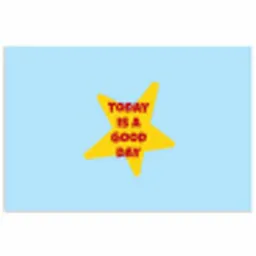 Ster - Today is a good day - Blauw poster papier klein -3d