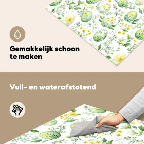 Patroon - Groen - Eieren Inductie beschemer met haakjes klein -ky-schoon-nl