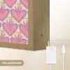 Patroon - Roze - Hartjes Light Box met batterij (Wandlamp) middel 907 -USP_websiteoplaadbaarNL