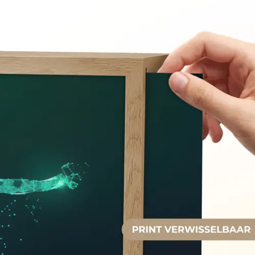 Voetballer - Trap - Blauw - Digitaal Light Box met batterij (Wandlamp kind) middel -USP_websiteprintNL