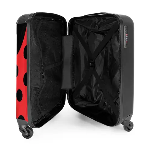 Dierenportret - Lieveheersbeestje - rood Koffer - NBS - Handbagage middel -binnenkant