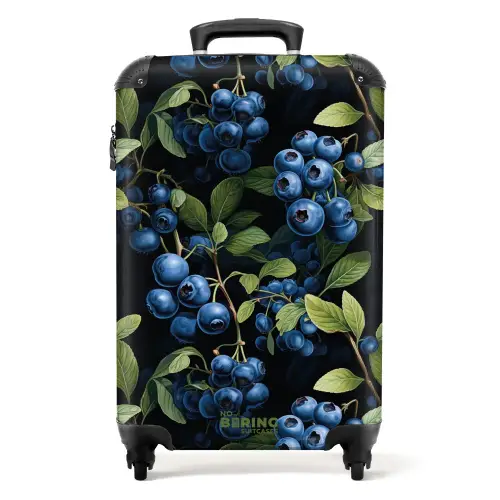Vintage fruit - Blauwe bessen NBS - Handbagage koffer - Kinderen Unisex middel -productfoto_recht
