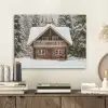 Huis - Bos - Winter - Natuur - Sneeuw PET vilt klein -sfeer1