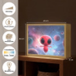 Buitenaards wezen - Rood - Planeten Light Box met batterij (Wandlamp kind) middel -USP_websiteoverzichtDE