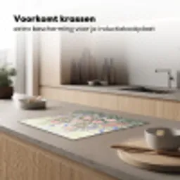 Bloemen - Tuin - Natuur - Kleurrijk Inductie beschermer vinyl 3mm middel -sfeer1