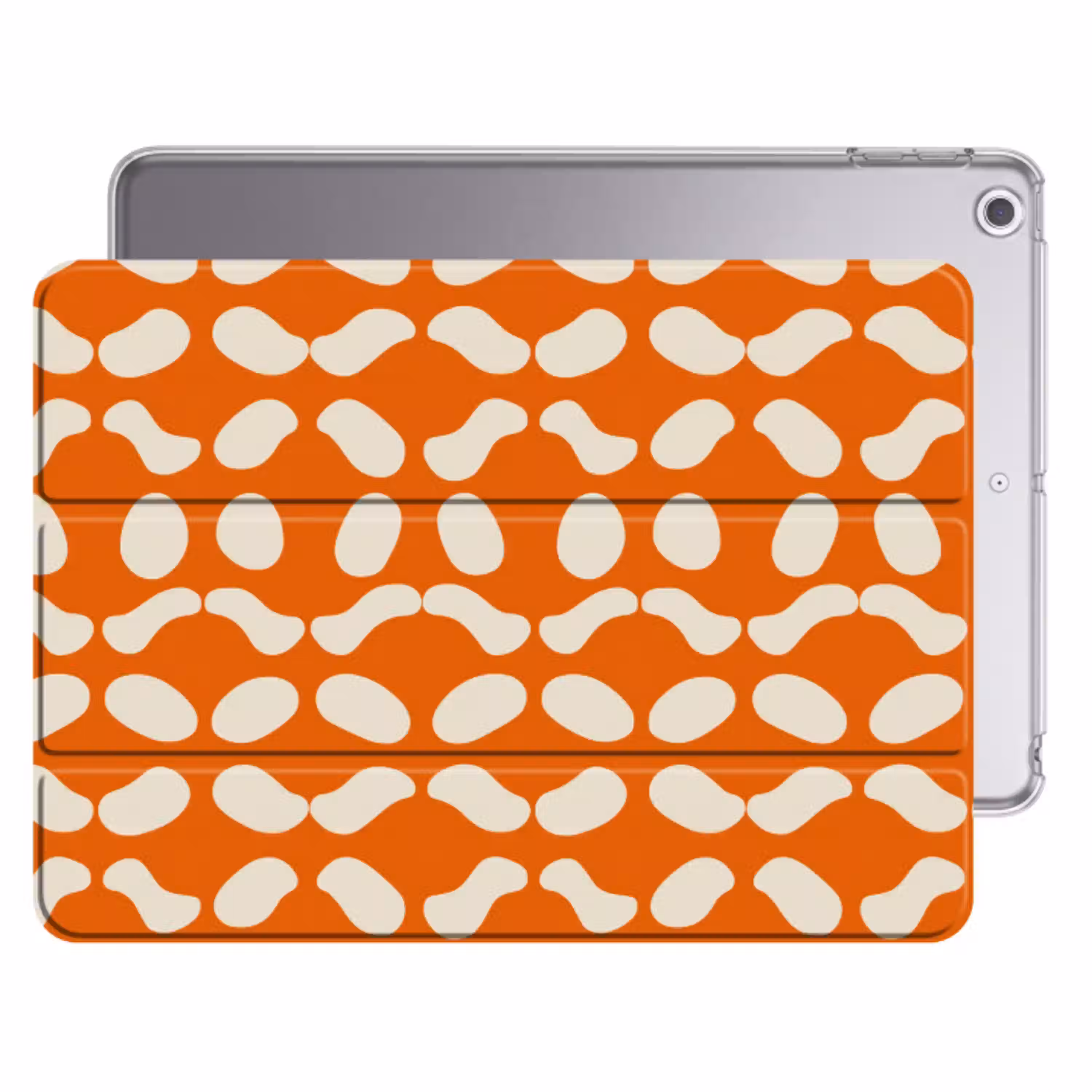 Oranje - Organische vormen - Wit Apple iPad 2017 middel 1172 -threedimensional_3d_global