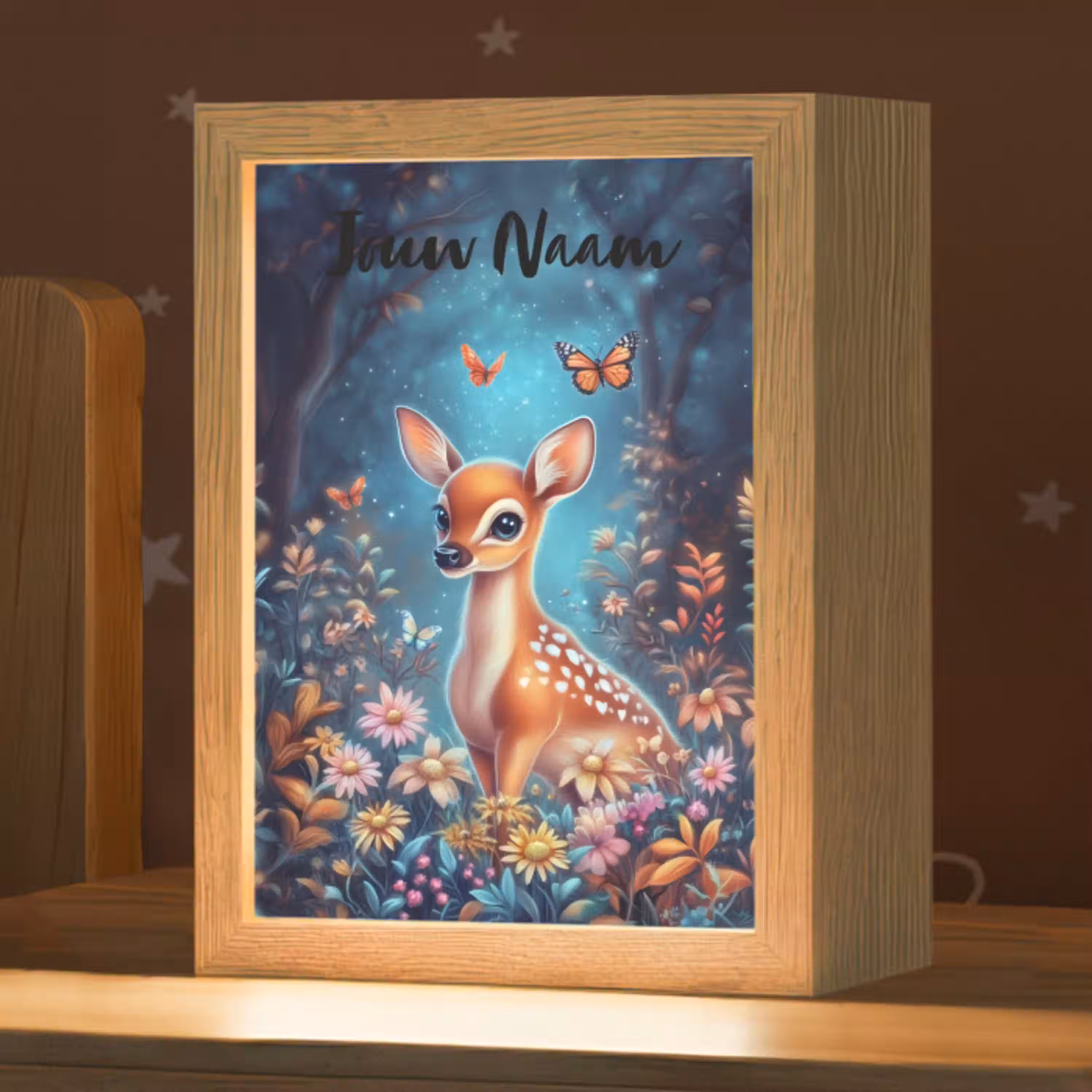 Hert - Magisch - Sprookjesbos Light Box met kabel (Kinderlampje) klein -zzz_3d_website