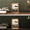 Abstract - Landschap - Golven - Crèmekleur Light Box met kabel (Tafellamp) klein -sfeer3