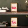 Tijger - Roze - Oranje Light Box met kabel (Tafellamp) klein -sfeer3