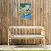 Berg - Skyline - Strand - Water Tuinposter op houten frame 2 cm dik klein -sfeer4