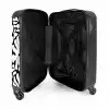 Abstract - Zwart/Wit Bloemenpatroon NBS - Handbagage koffer - Kinderen Unisex middel -binnenkant