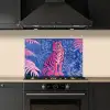 Tijger - Roze - Bladeren - Jungle keuken achterwand spatscherm klein -sfeer1