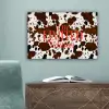 Koeienprint - Limited edition - Rood canvas 2cm klein -sfeer4